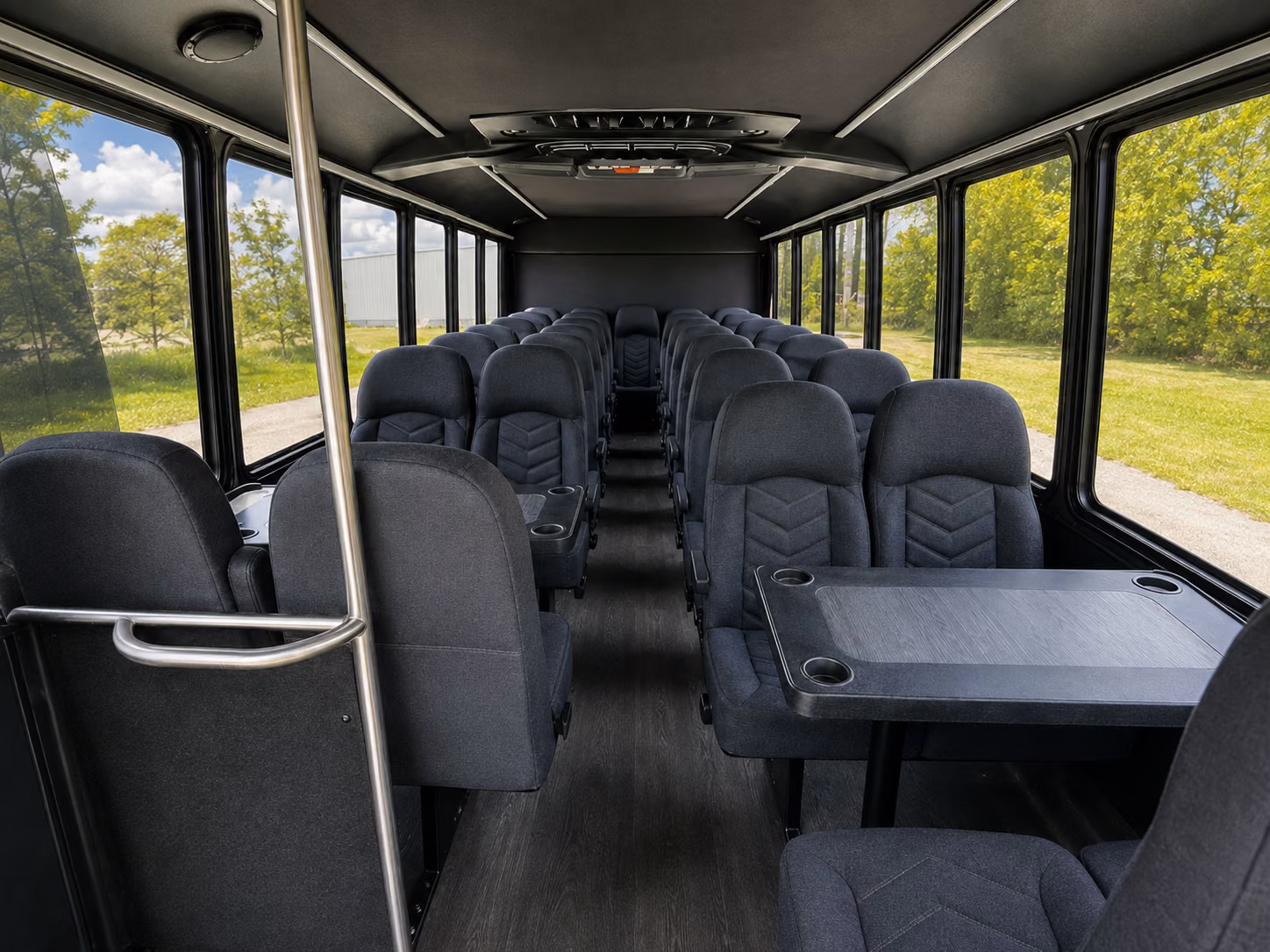 shuttle buses for st clair shores wedding guests between hotels and venues