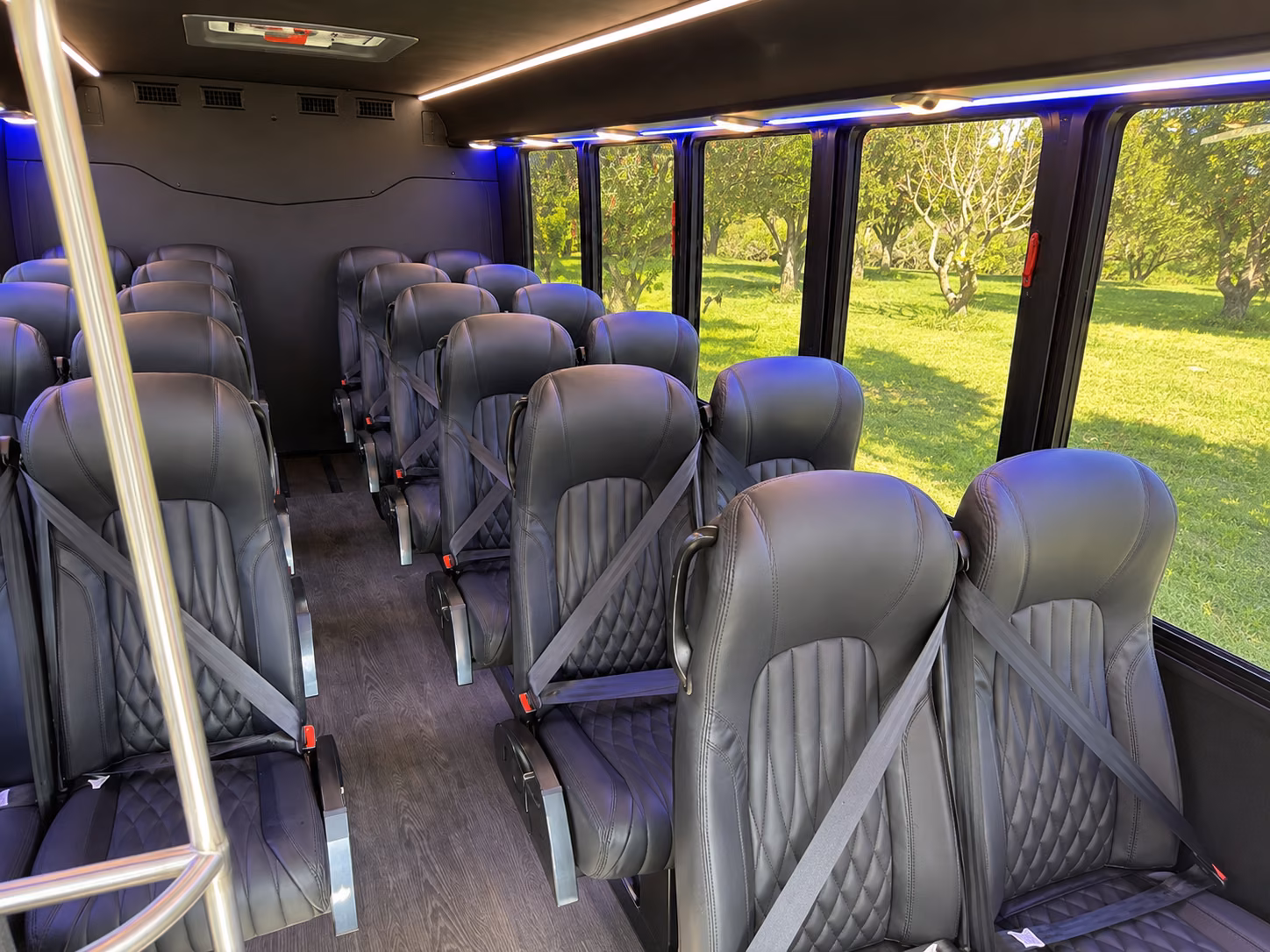 st clair shores 18 passenger minibus inside