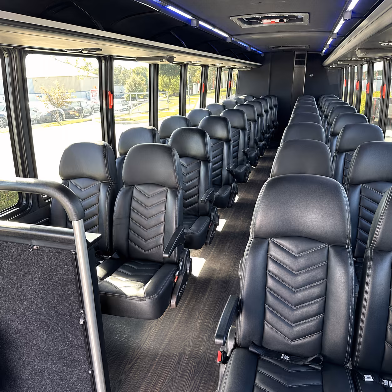 st clair shores 25 passenger minibus inside