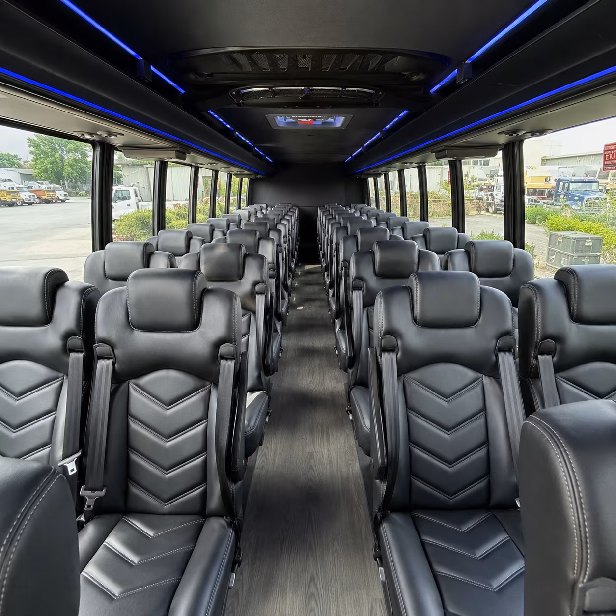 st clair shores 25 passenger minibus interior