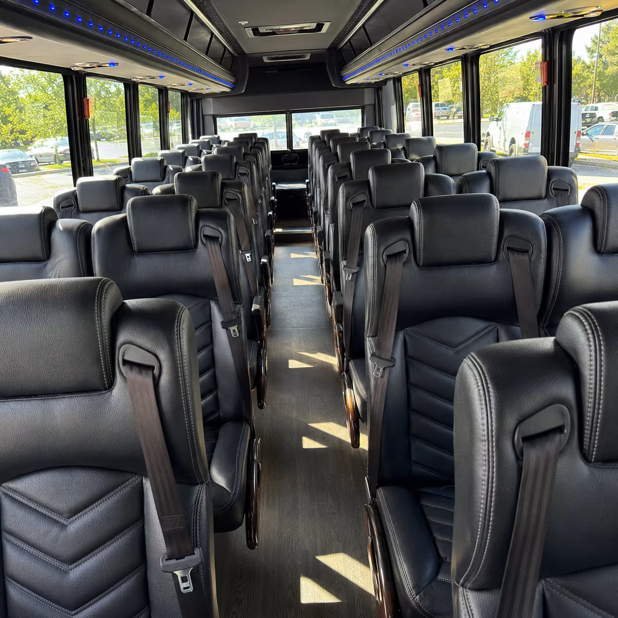 st clair shores 30 passenger minibus inside