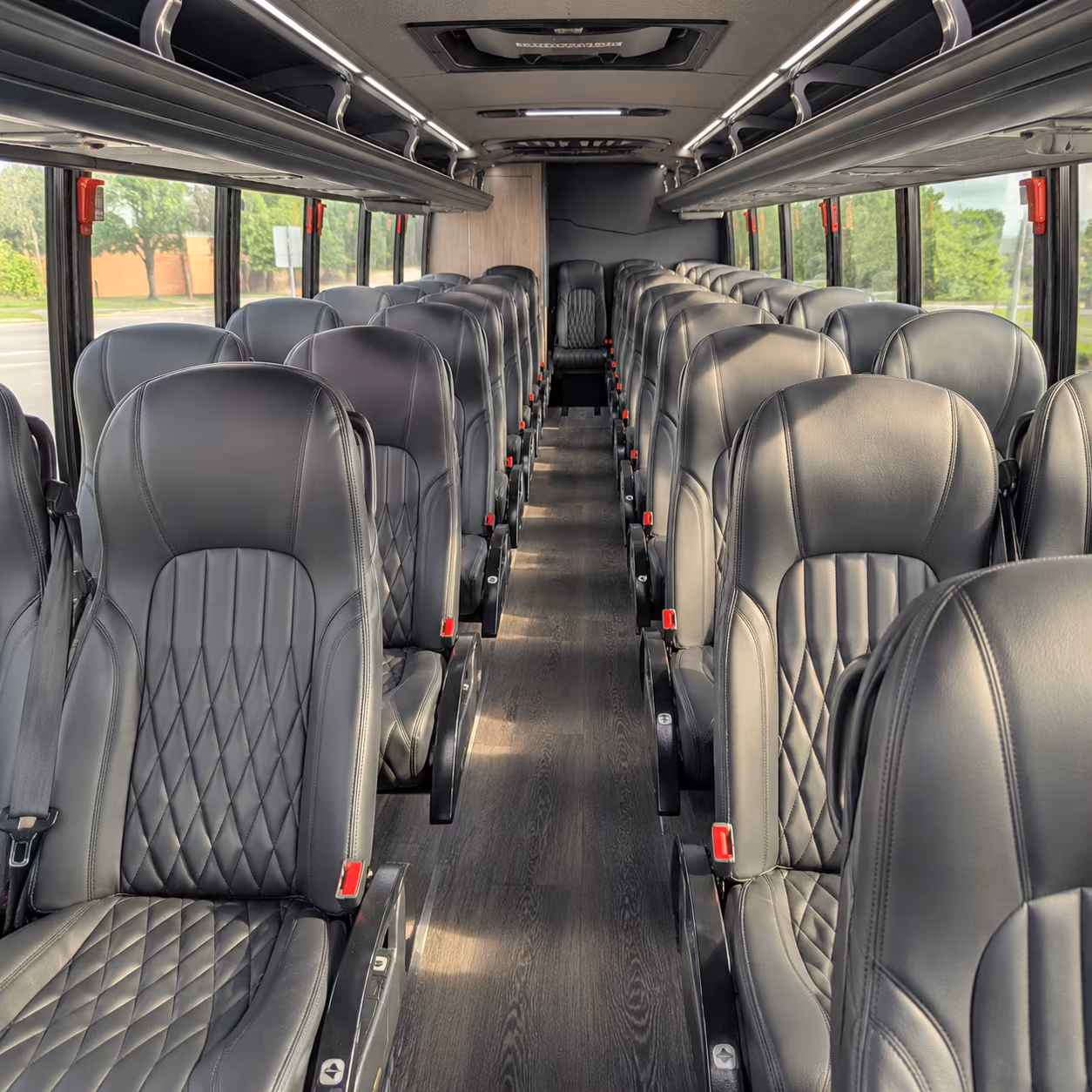 st clair shores 35 passenger minibus inside