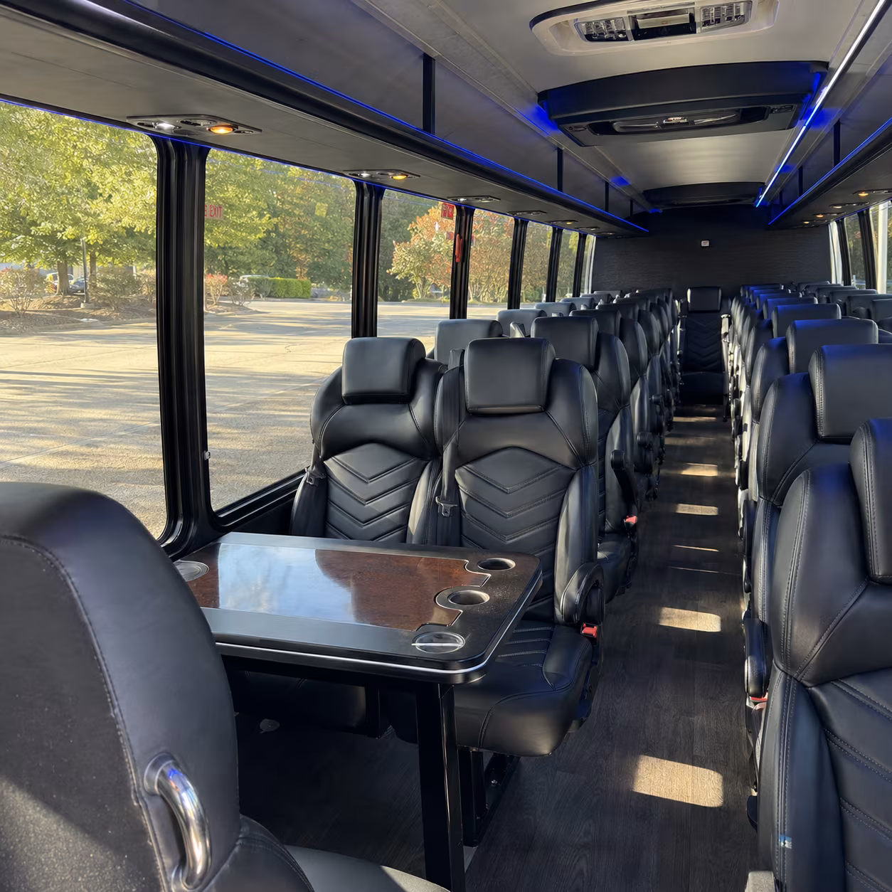 st clair shores 35 passenger minibus interior