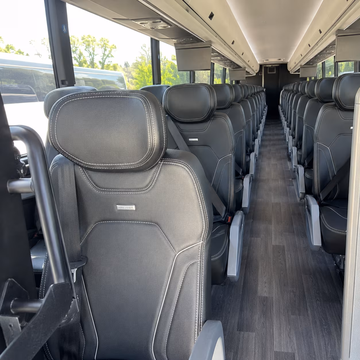 st clair shores 56 passenger charter bus inside